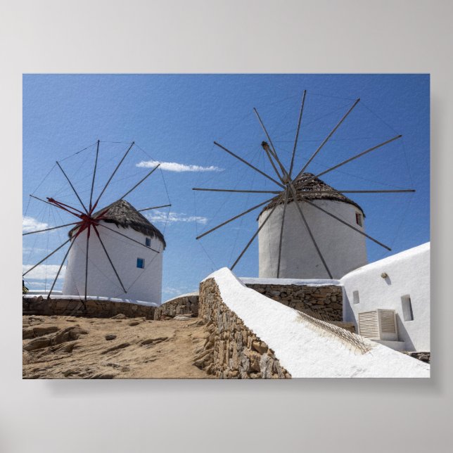 Póster Molinos de viento de Mykonos (Frente)