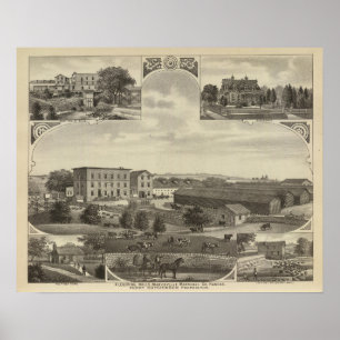 Póster Molinos y residencias en Kansas