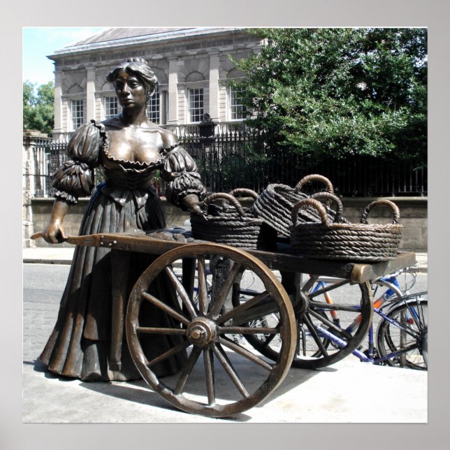 Póster Molly Malone y Wheelbarrow Ireland (Frente)