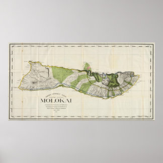 Póster Molokai, Hawái