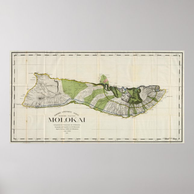 Póster Molokai, Hawái (Frente)
