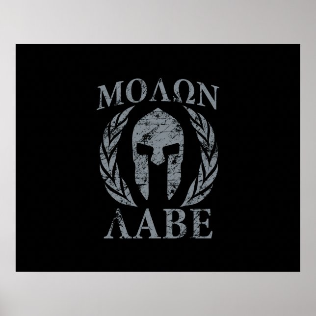 Póster Molon Labe Laurels Guerreros Espartanos (Frente)