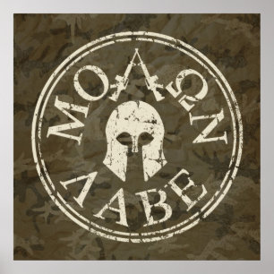 Póster Molon Labe, ven y llévalos