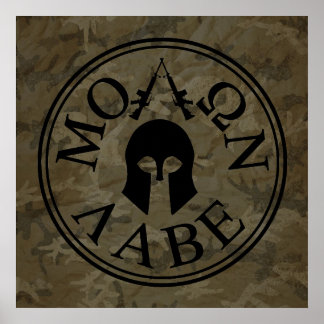 Póster Molon Labe, ven y llévalos
