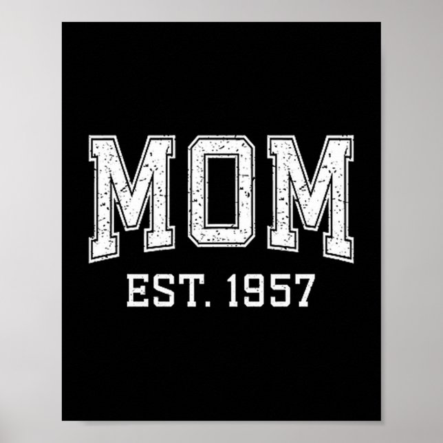 Póster Mom Est 1957 D Mother’s Day Ized Premium Tri-blend (Frente)