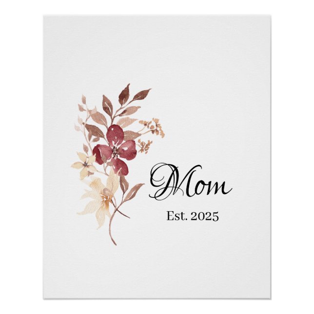 Póster Mom Est. Year – New Mom Milestone (Anverso)