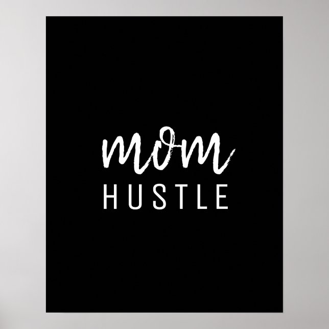 Póster Mom Hustle | Modern Script Black Mother's Day (Frente)