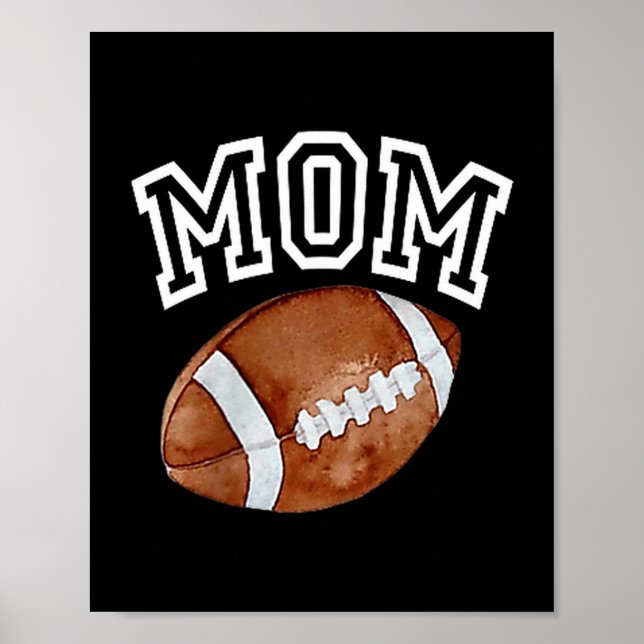 Póster Mom Of The 1 Year Old Football Birthday Boy Family (Frente)