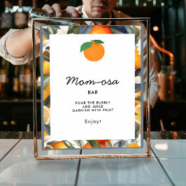 Póster Mom-osa A Little Cutie está en camino Baby Shower