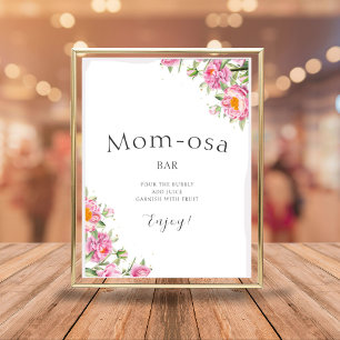 Póster Mom-osa Bar Exotic Baby Shower Rosa Fdventure