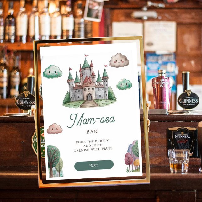 Póster Mom-osa Once Upon a Time Green Castle Baby Shower (Subido por el creador)