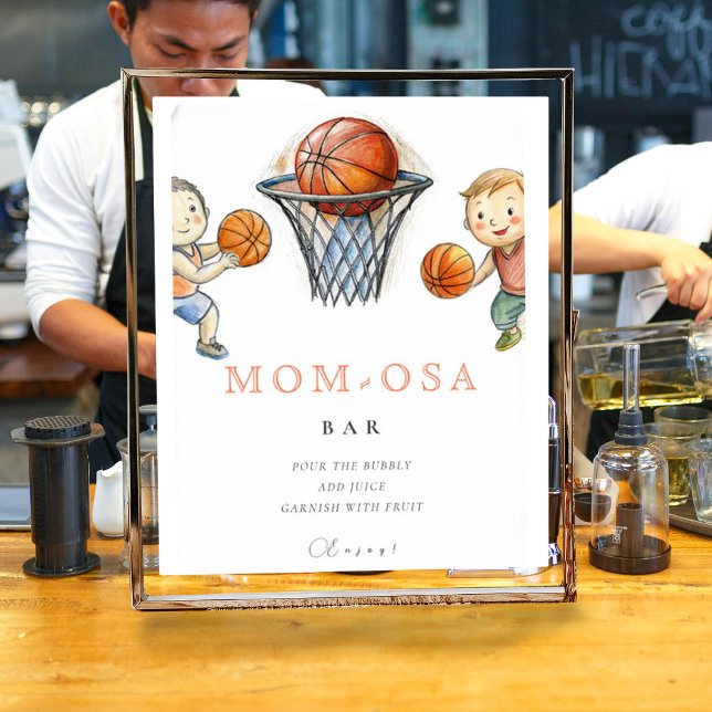 Póster Mom-osa Our Little Champ Basketball Baby Shower (Subido por el creador)