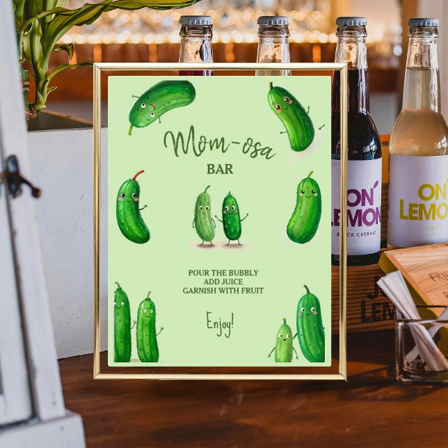 Póster Mom-osa Pickles Cucumber Green Baby Shower (Subido por el creador)