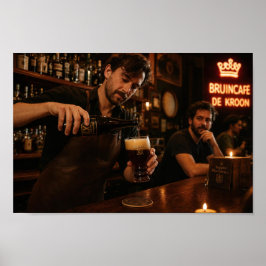 Póster Momento de cerveza artesanal con velas en el carte