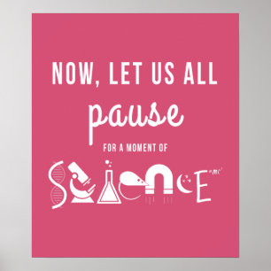 Póster Momento de ciencia Poster rosado candente