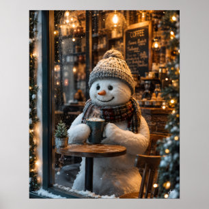 Póster Momento de la cafetería del muñeco de nieve