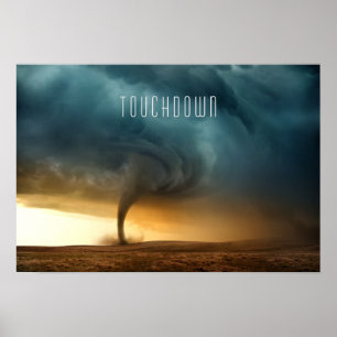 Póster Momento del aterrizaje del tornado