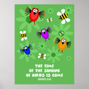 Póster Momento del canto de los pájaros