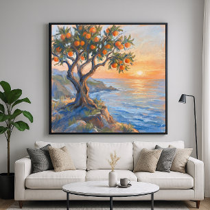 Póster Momento Naranja - Escena en Estilo Pastel Impresio