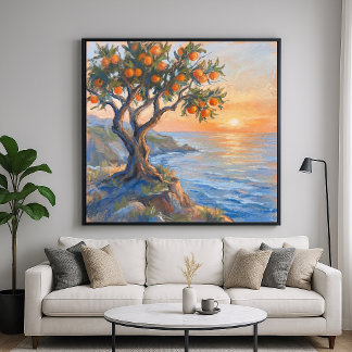 Póster Momento Naranja - Escena en Estilo Pastel Impresio