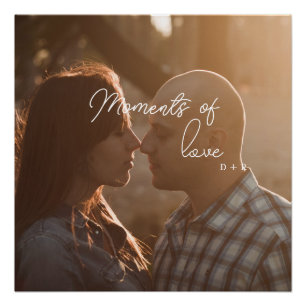 Póster Momentos de amor, pareja enamorada