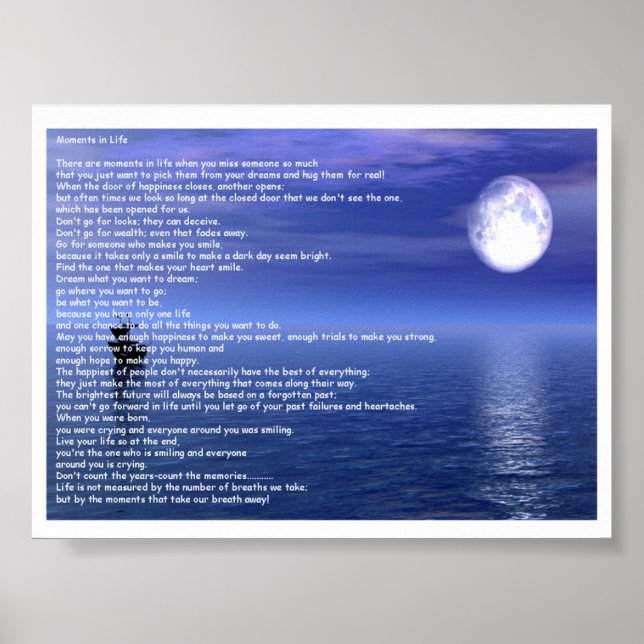 Póster Momentos En La Vida (Frente)