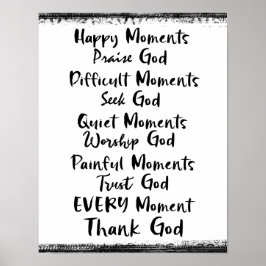 Póster Momentos Felices Alabando a Dios... Cada Momento