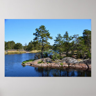 Póster momentos memorables Suecia escandinavia fjord