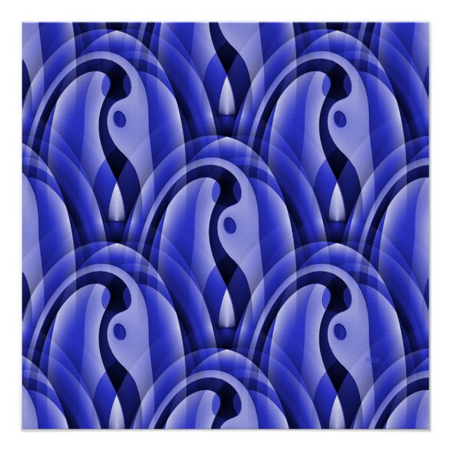 Póster Momentos tranquilizadores en azul... (Anverso)