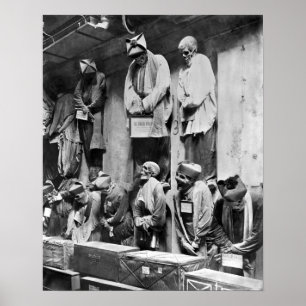 Póster Momias de la catacumba en Palermo, Italia