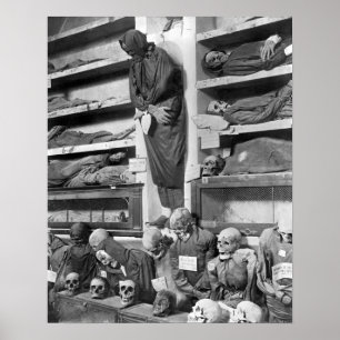 Póster Momias en las catacumbas de Palermo, Italia