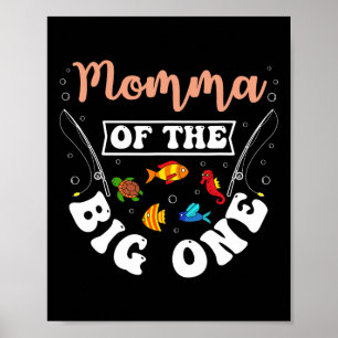 Póster Momma De La Gran Fiesta Del Cumpleaños De La Pesca
