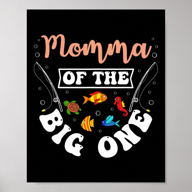 Póster Momma De La Gran Fiesta Del Cumpleaños De La Pesca (Frente)