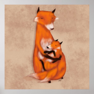 Póster Momma Fox y Baby