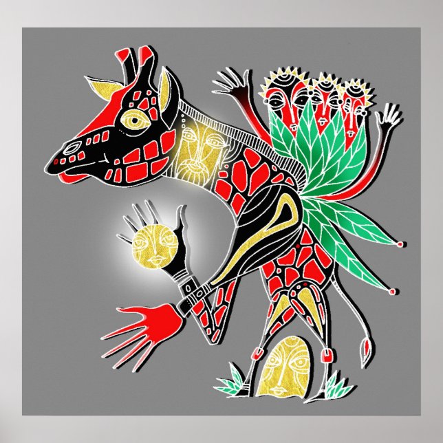 Póster mommas giraffe (Frente)