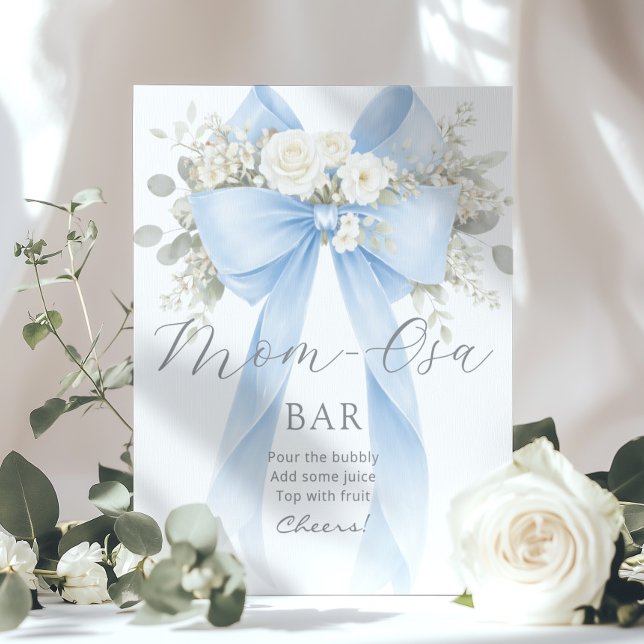 Póster Momosa Bar Blue Bow Floral Bubbly Bar (Subido por el creador)