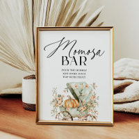 Momosa Bar Cae Pequeña Calabaza Baby Shower