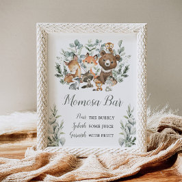 Póster Momosa Bar Eucalyptus Bodega Animales para bebés