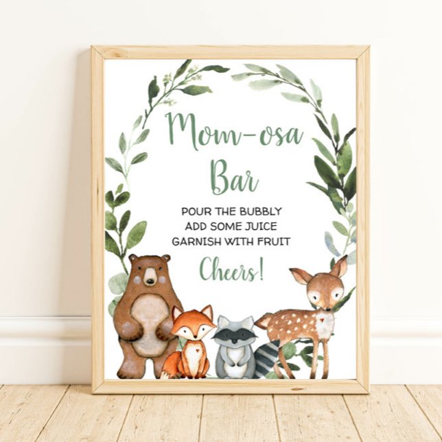 Póster Momosa bar mimosa woodland animal baby ducha (Subido por el creador)