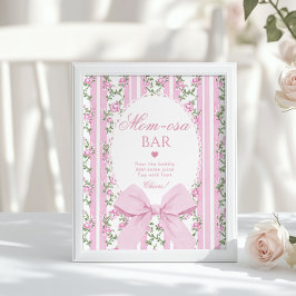 Póster Momosa bar Pink Bow Love Shack Baby