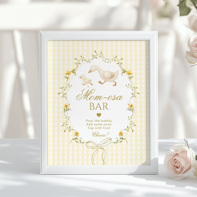 Póster Momosa bar Silly Goose gender neutral gingham (Subido por el creador)