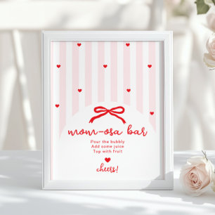 Póster Momosa bar Sweetheart día de San Valentín Dibujado