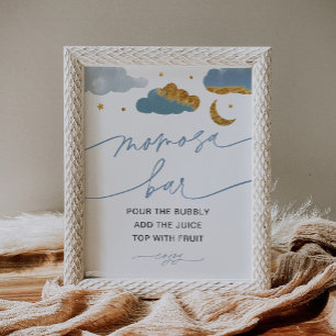 Póster Momosa Bar Twinkle Little Star Baby Shower Boy