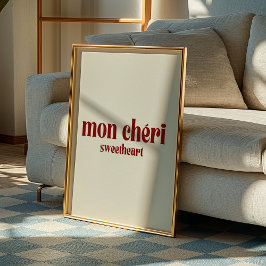 Póster Mon chéri | Amigo | Imprimir | Poster de moda