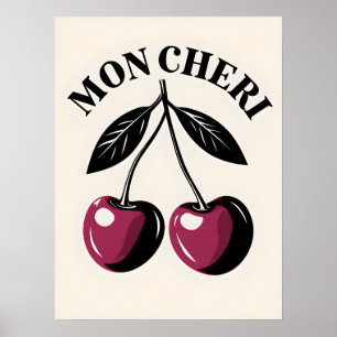Póster Mon Cheri Cherry Pop Art Poster