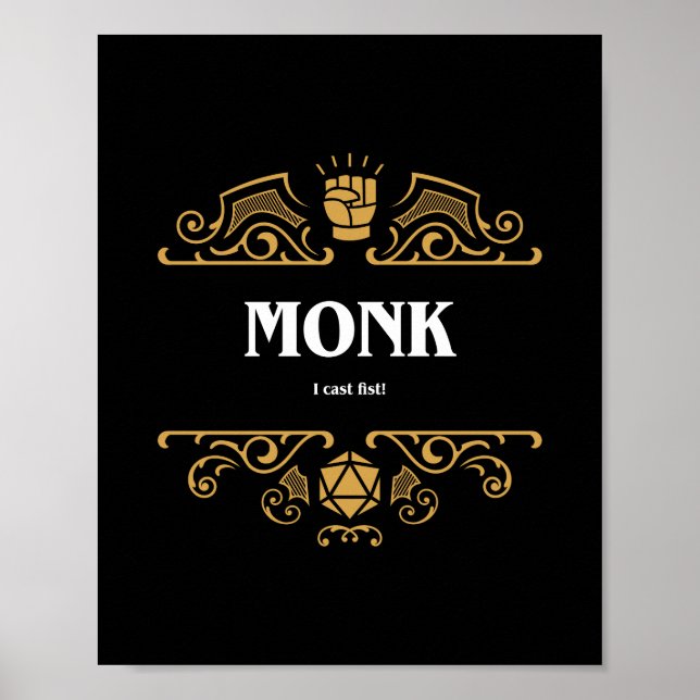 Póster Mona Clase Tabletop Juego RPG (Frente)