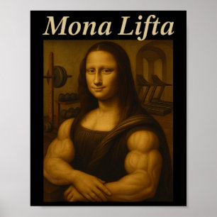 Póster Mona Lifta Bodybuilding Funny Gift
