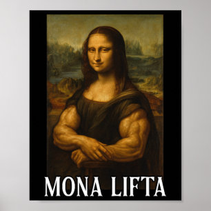 Póster Mona Lifta Bodybuilding Funny Gift