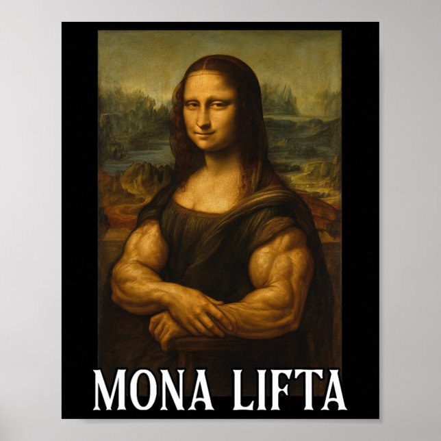 Póster Mona Lifta Bodybuilding Funny Gift (Frente)