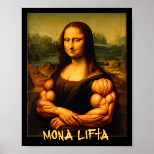 Póster Mona Lifta Musc Mona Lisa Bodybuilder Gym And Ar